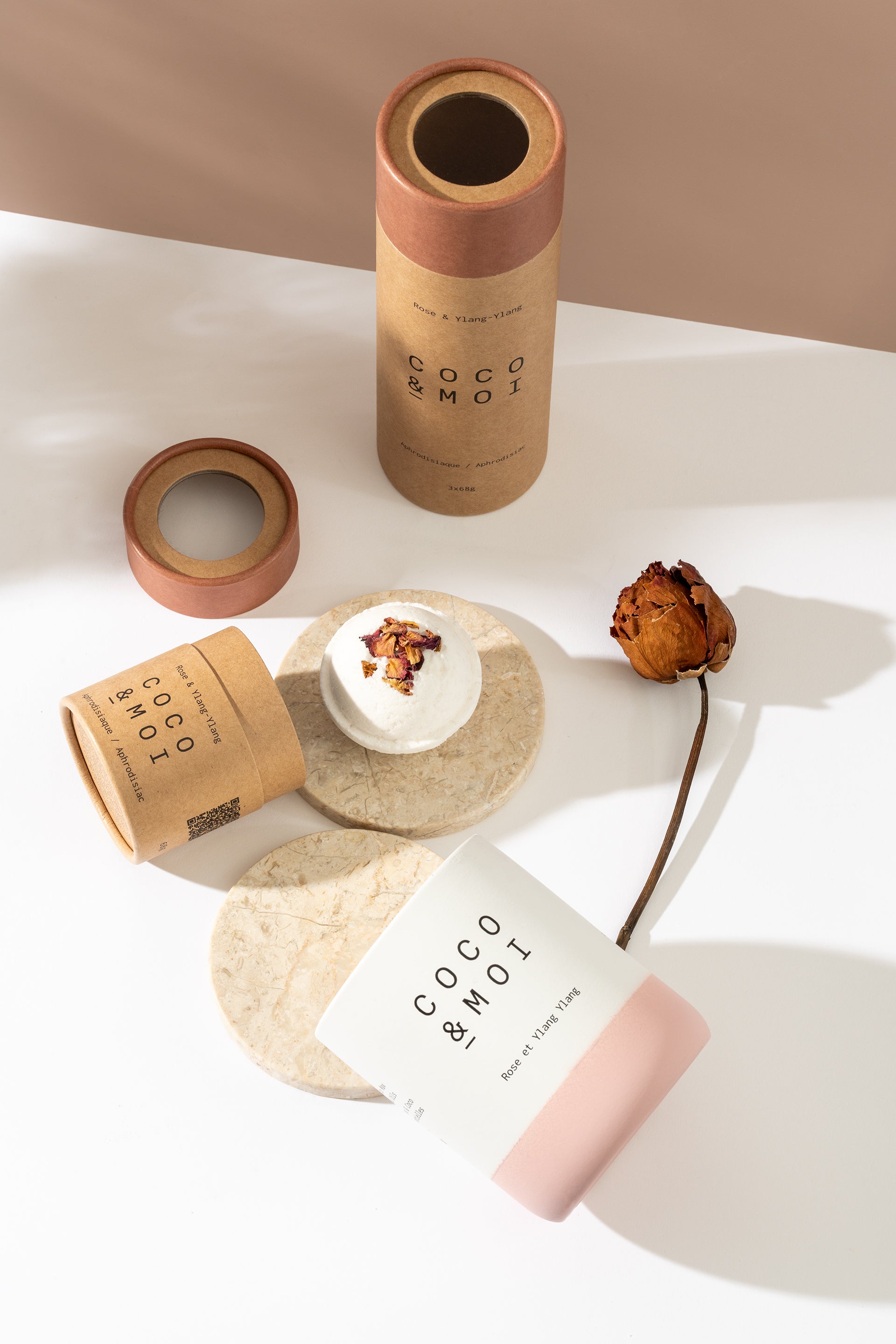 Bougies Rose et Ylang Ylang